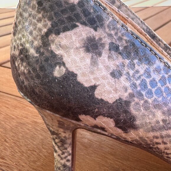 Sz 5.5M Nine West faux snake skin 2.5in heels - Picture 11 of 12